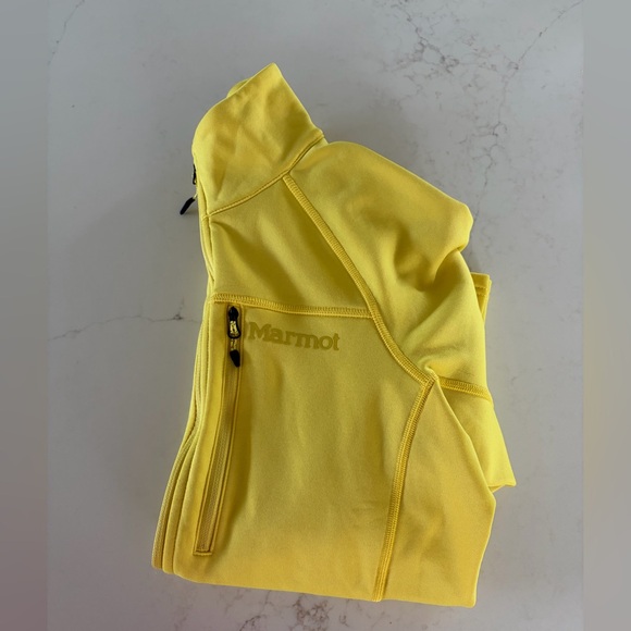 Marmot Light Yellow Quarter-Zip Fleece Jacket - Picture 5 of 5